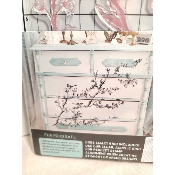 NEW Springtime Decor Stamp SET Redesign With Prima Birds Flowers Branches - Picture 2 of 6